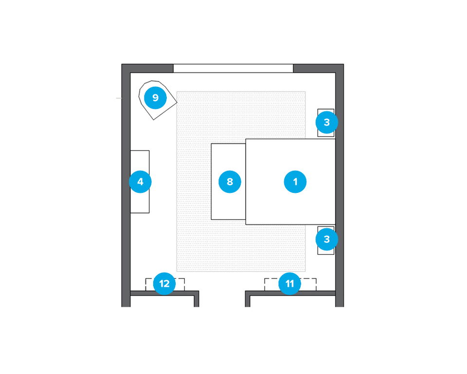 Online Designer Bedroom Floorplan