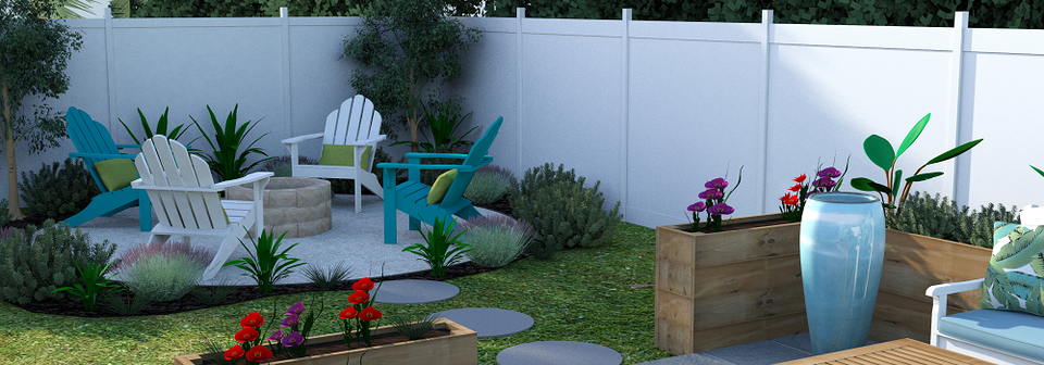 Tropical Backyard Patio Design- After Rendering