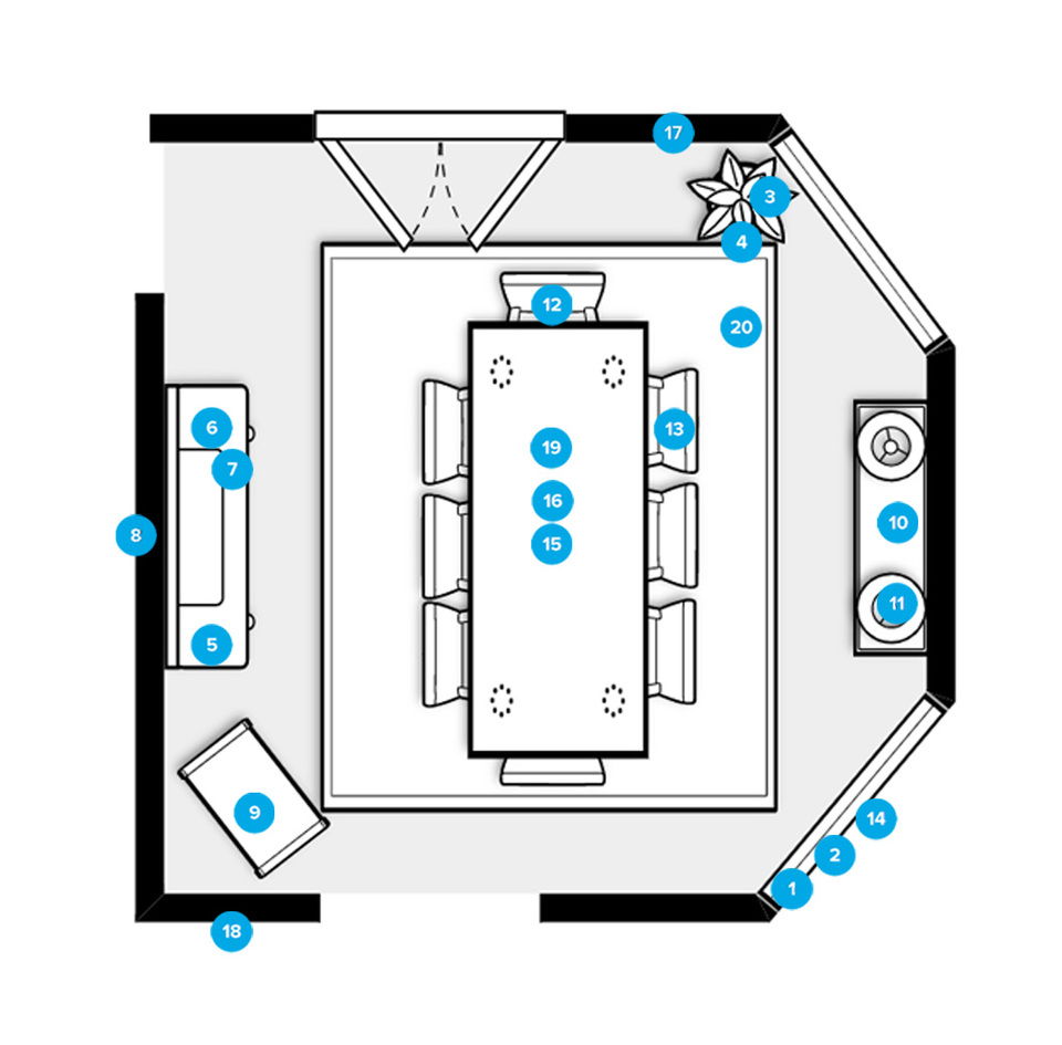 Online Designer Dining Room Floorplan