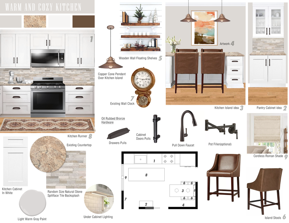 Neutral Eclectic Kitchen Decor Ideas Picharat A.  Moodboard 1 thumb