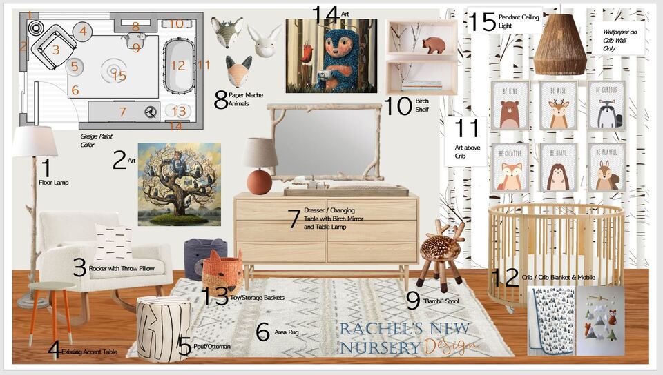 Forest Theme Nursery Interior Design Berkeley H. Moodboard 1 thumb