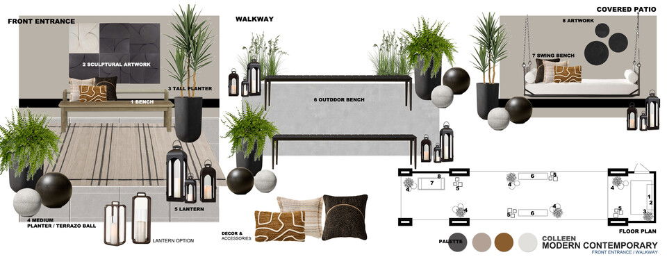 Modern Contemporary Entrance & Hallway Design Ibrahim H. Moodboard 2 thumb