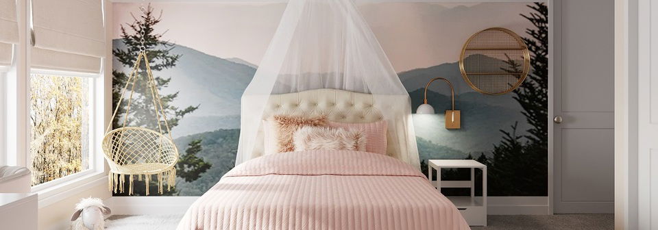 Vaulted Ceiling Home with Dreamy Girl Room