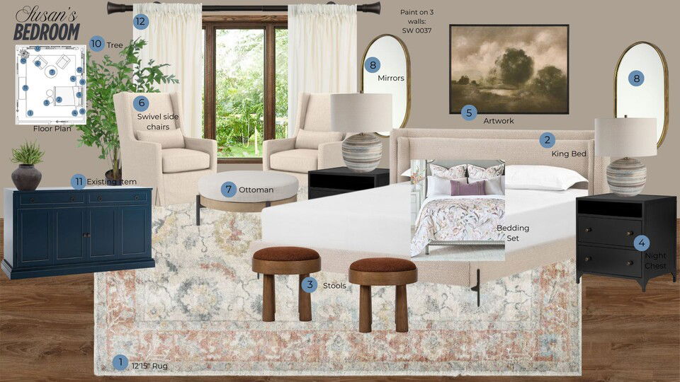 Wood-Toned Rustic Bedroom with Modern Touches Jasmine M. Moodboard 1 thumb