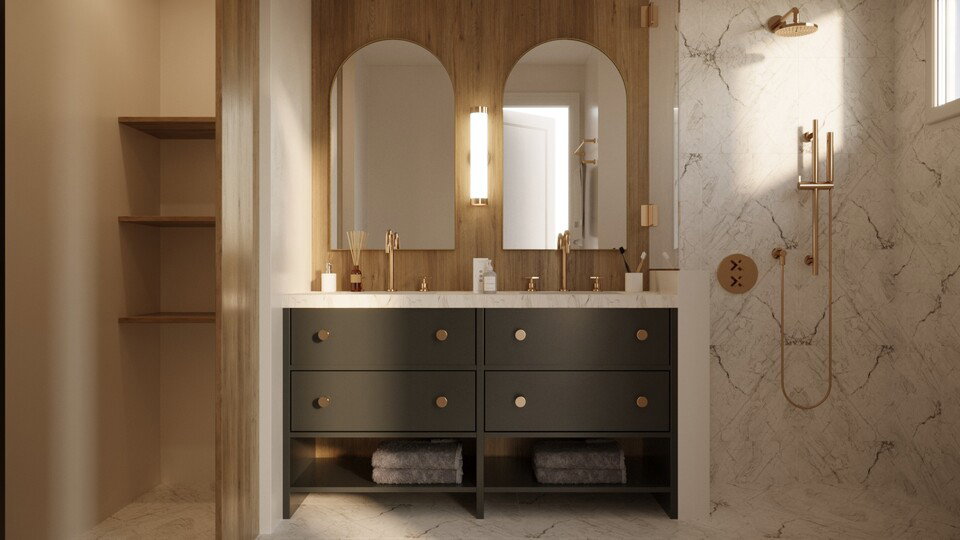 Modern Scandinavian Bathroom Interior Renovation