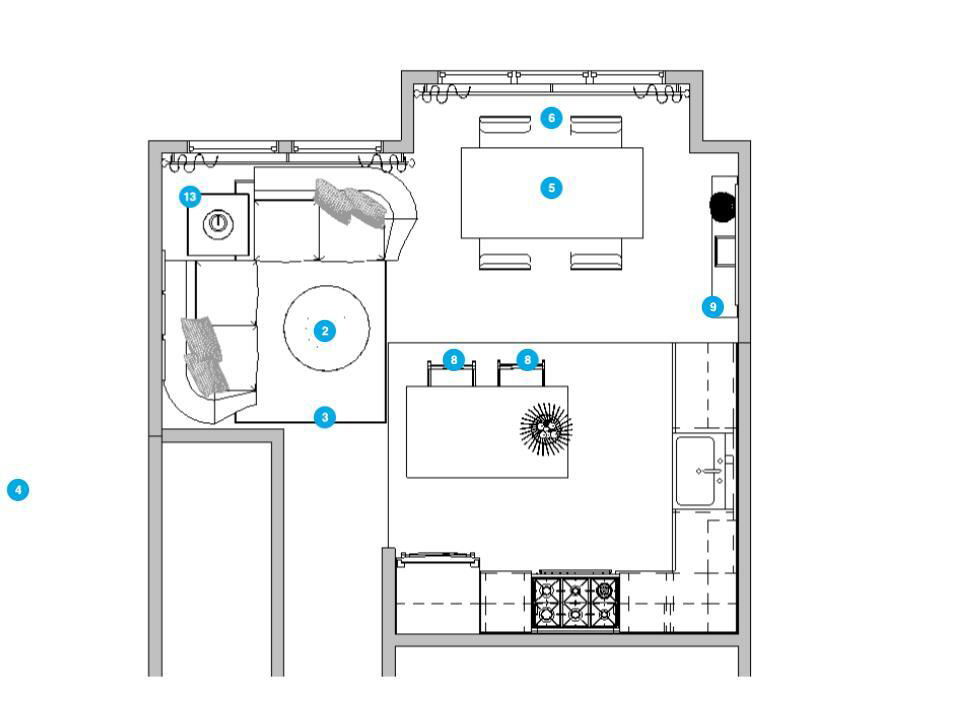 Online Designer Dining Room Floorplan