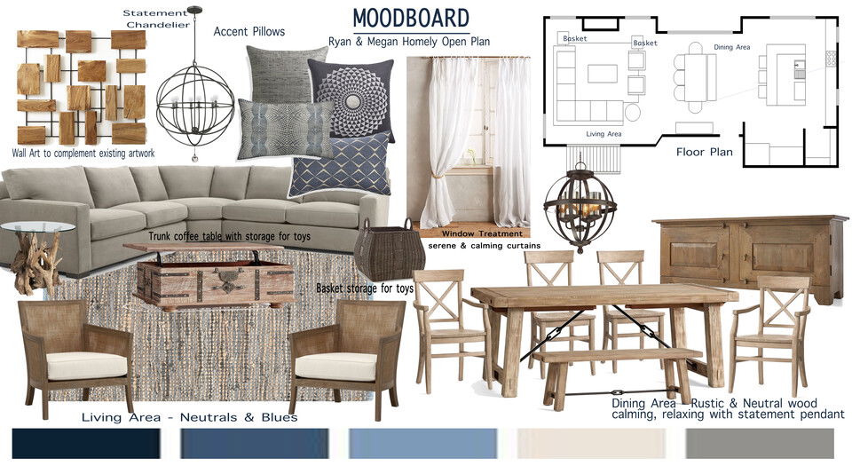 Modern Farmhouse Living/Dining Room Tamna E. Moodboard 1 thumb