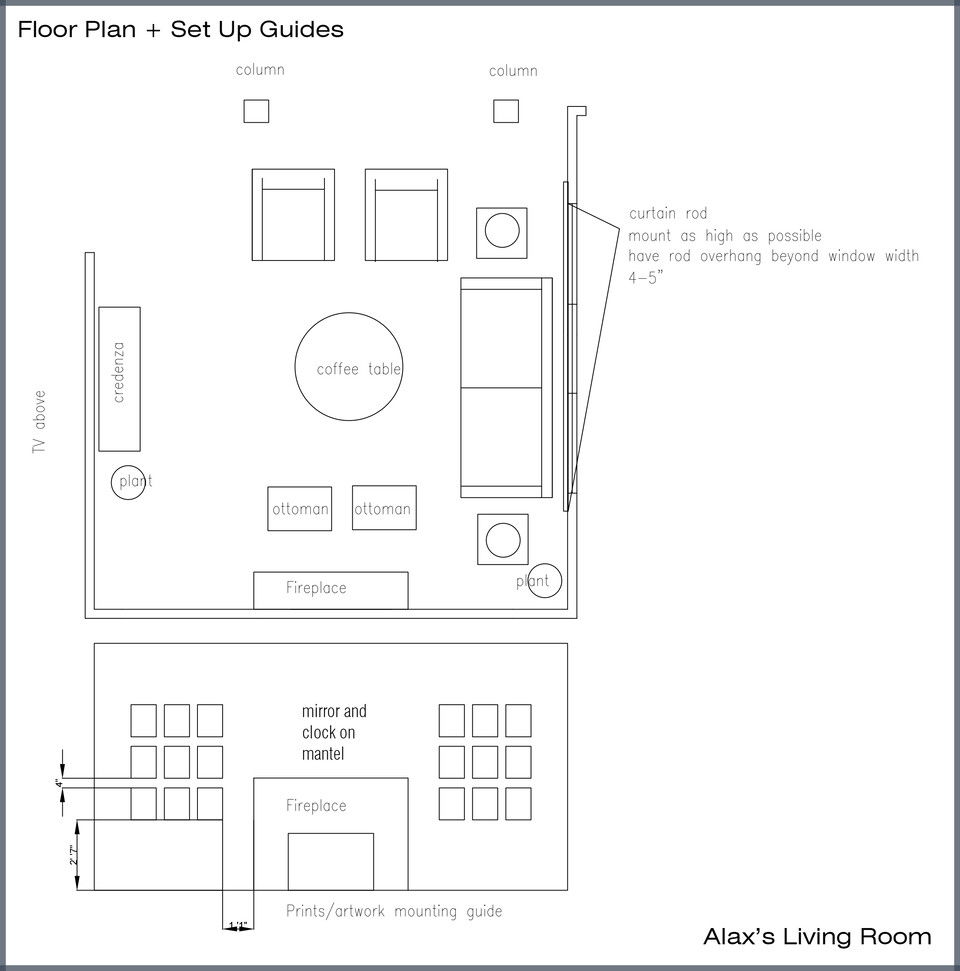 Online Designer Living Room Floorplan