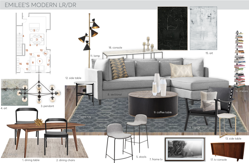 Mid Century Interior Design Ideas Jessica S. Moodboard 2 thumb