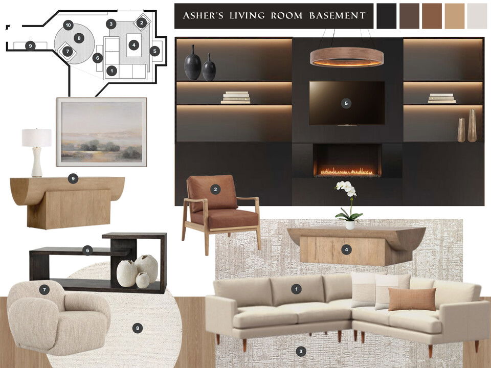 Modern Glam Main Floor & Basement Room Remodel Denise F. Moodboard 2 thumb