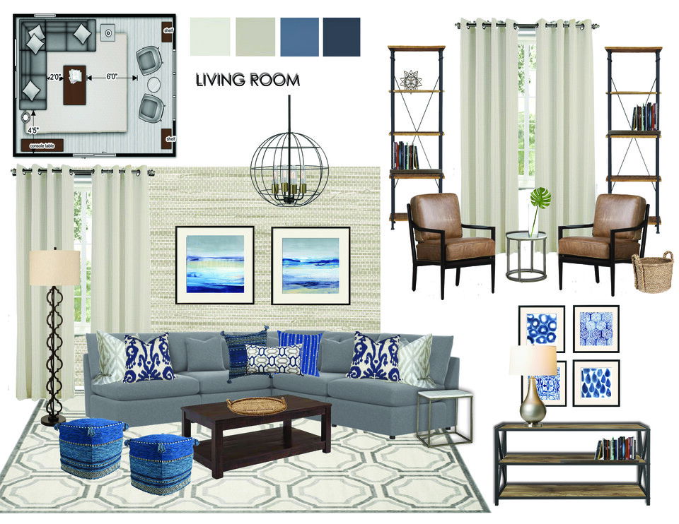 Homey traditional industrial living room Jodi W. Moodboard 1 thumb