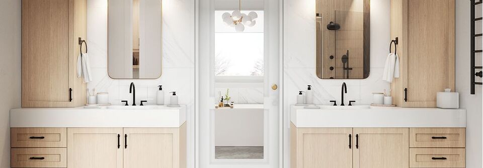 Transitional Master Bathroom by interior designers in Chicago, Illinois