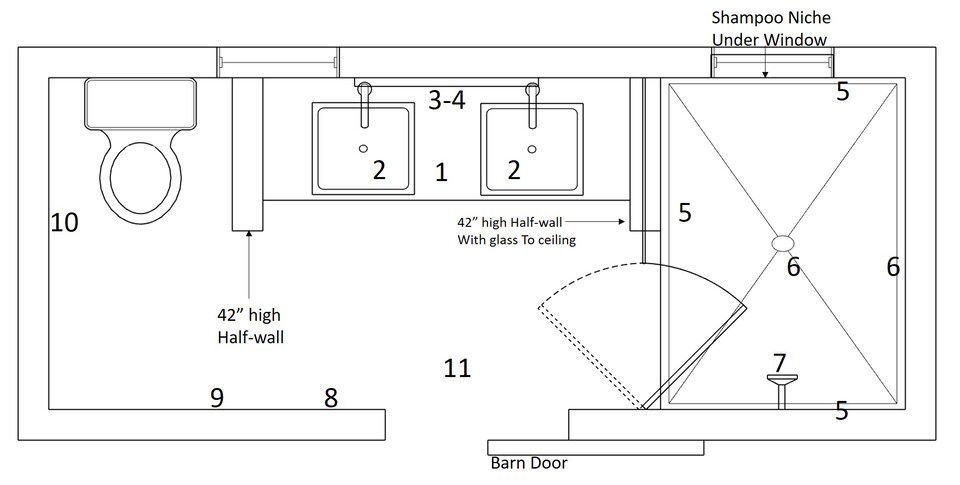 Online Designer Bathroom Floorplan