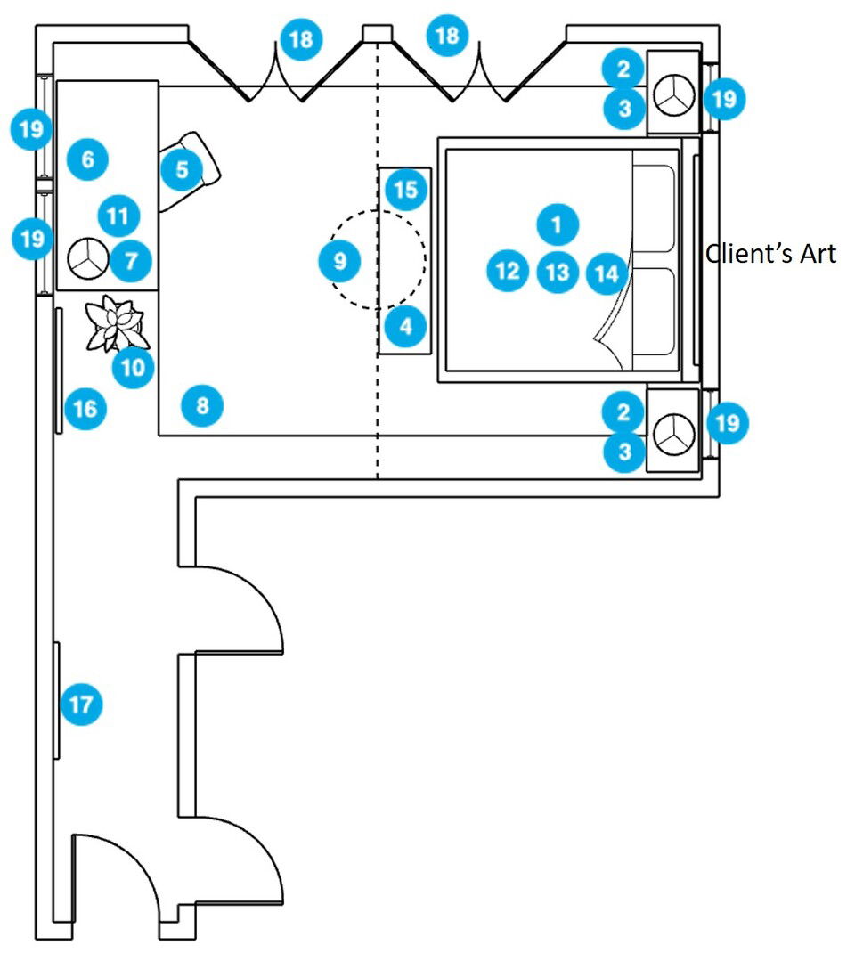 Online Designer Bedroom Floorplan