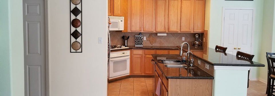 Stylish Eclectic Living Room and Kitchen Design- Before Photo