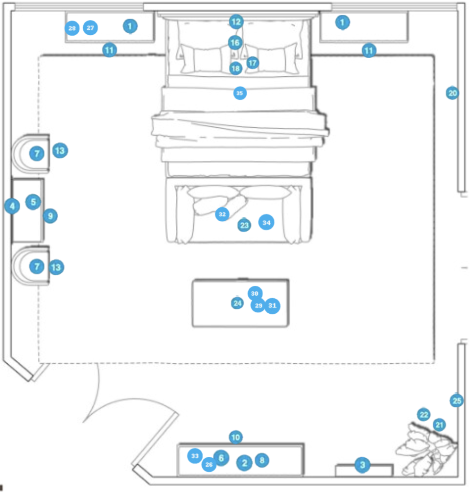 Online Designer Bedroom Floorplan