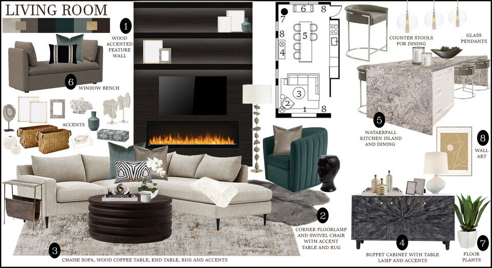 Classic Contemporary Interior Design Rachel H. Moodboard 1 thumb