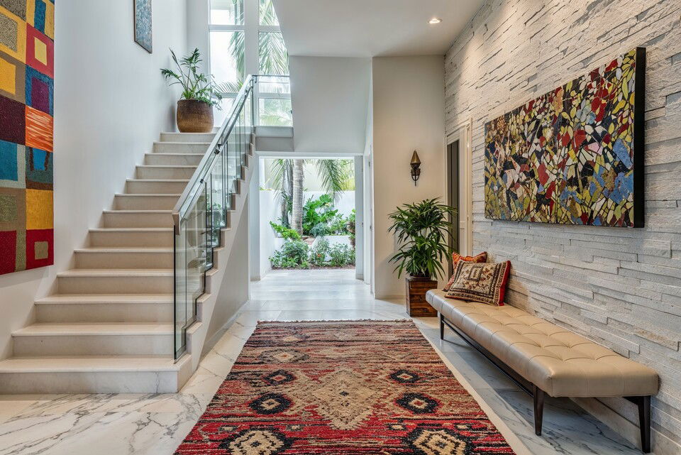 Modern Breathtaking Tropical Hallway Design