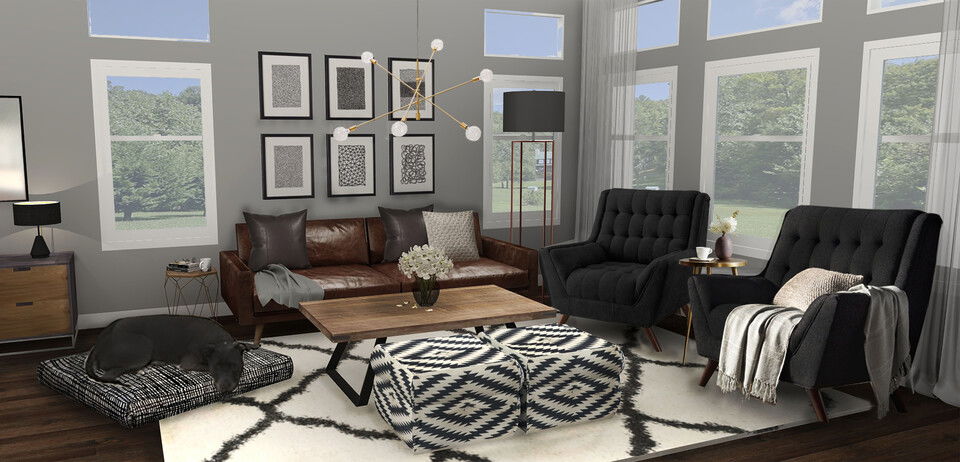 Online Designer Living Room 3D Model 2