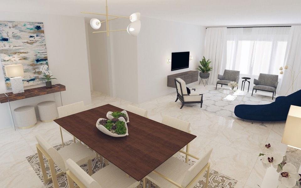 Online Designer Living Room 3D Model 1