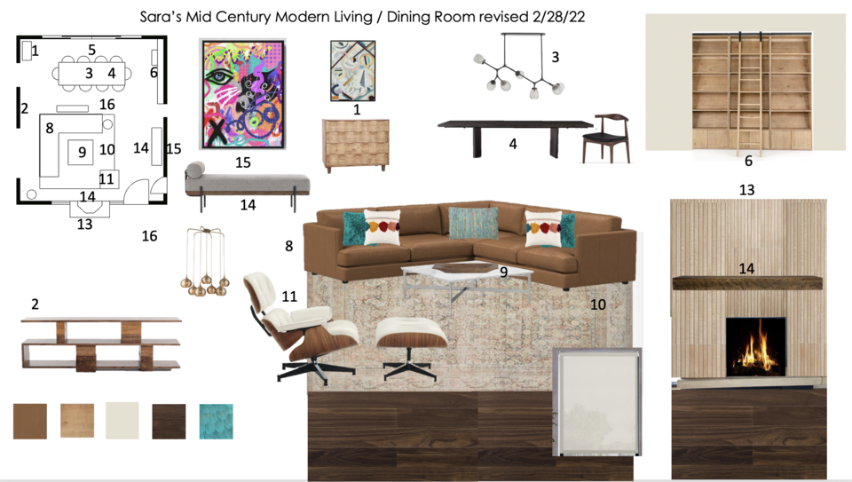 Online Designer Combined Living/Dining Interior Design Ideas