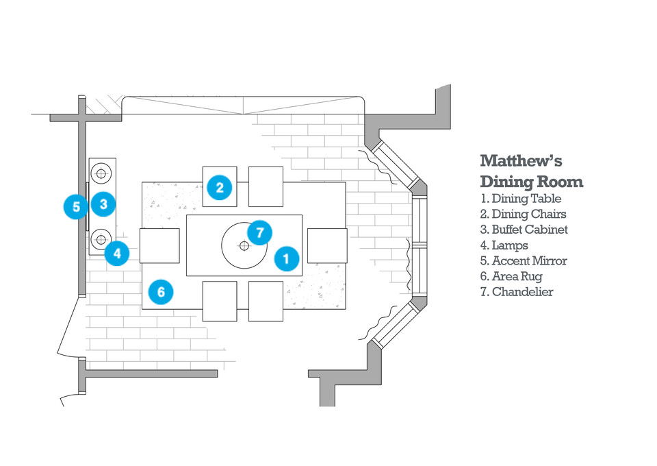 Online Designer Dining Room Floorplan