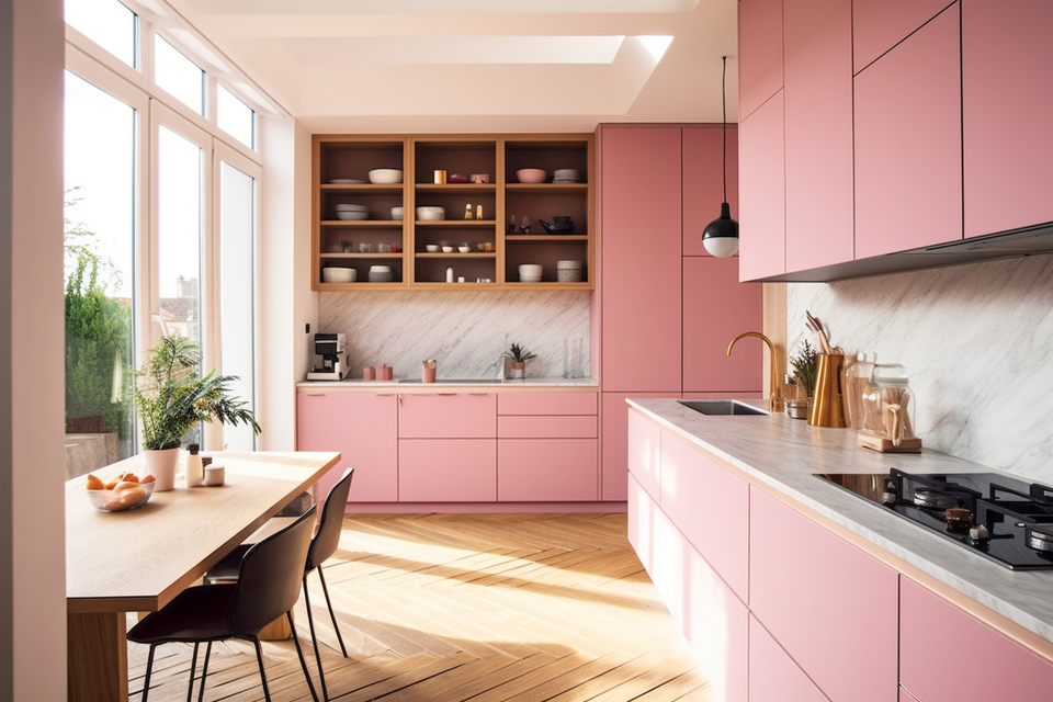 Barbiecore Kitchen Interior Design