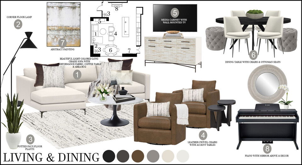 Diseño de interiores contemporáneo de lujo para un condominio Rachel H. Moodboard 1 thumb