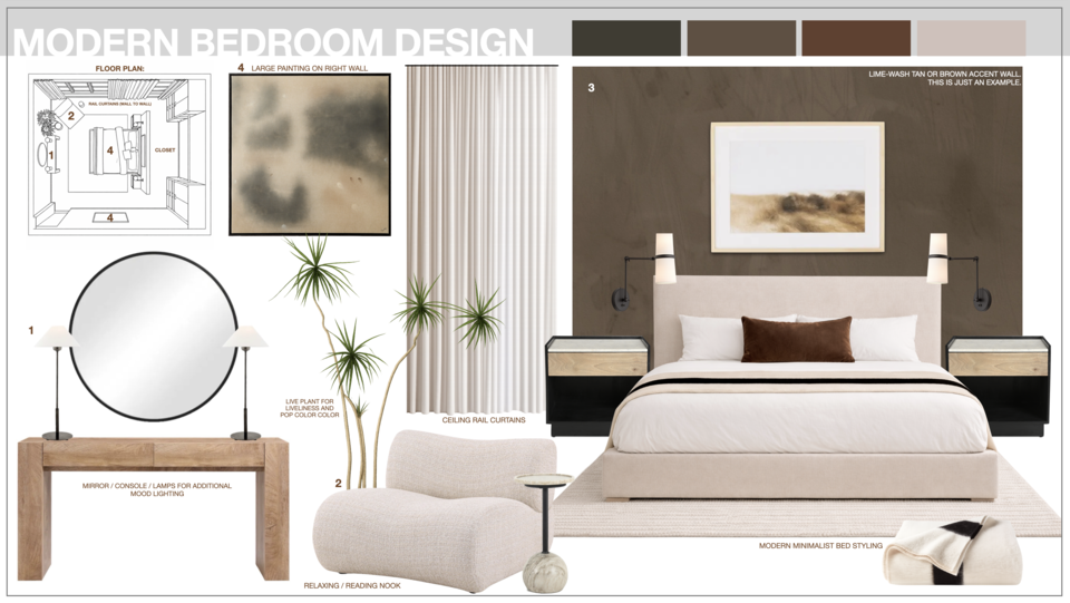 Sleek and Stylish Modern Bedroom Design Marya W. Moodboard 1 thumb