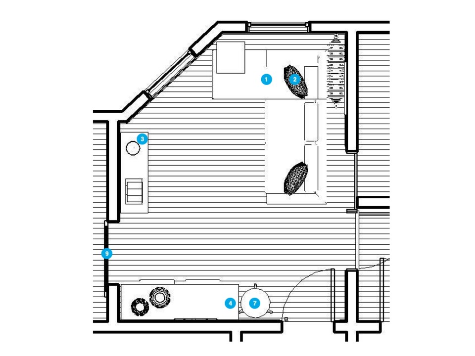 Online Designer Living Room Floorplan