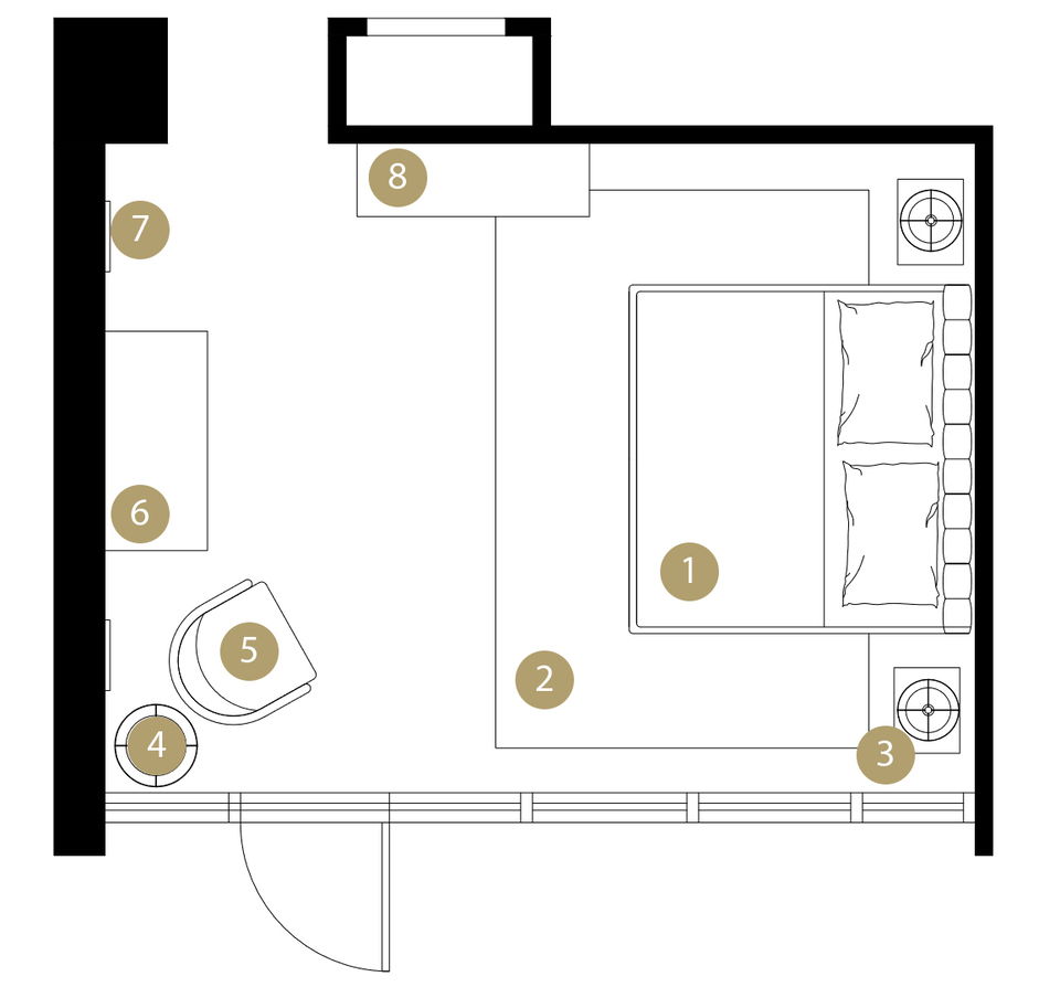 Online Designer Bedroom Floorplan