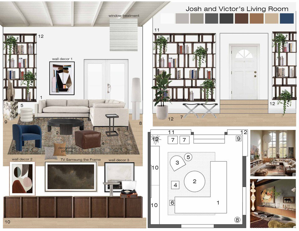Elegant Modern Contemporary Living Room Remodel Selma A. Moodboard 2 thumb