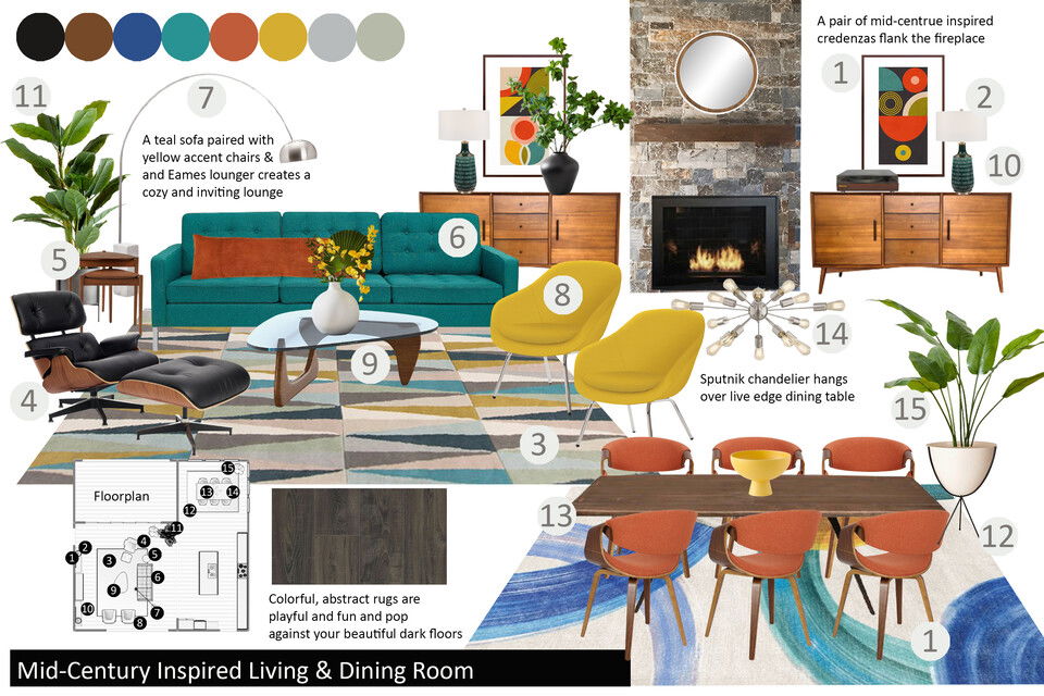 Colorful High End & Eclectic Home with Porch Drew F. Moodboard 1 thumb