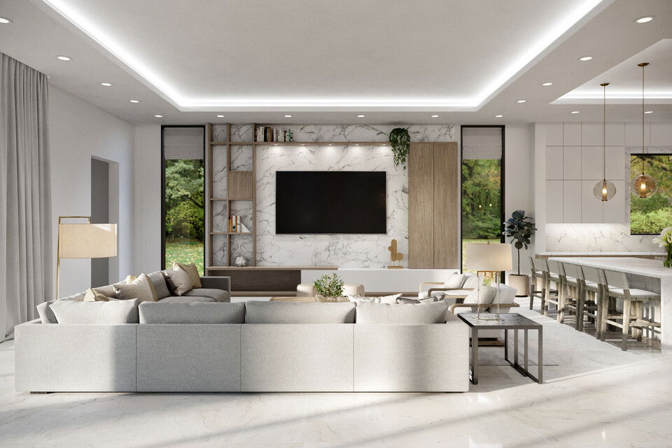 Luxury Living Room & Dining Room Combined