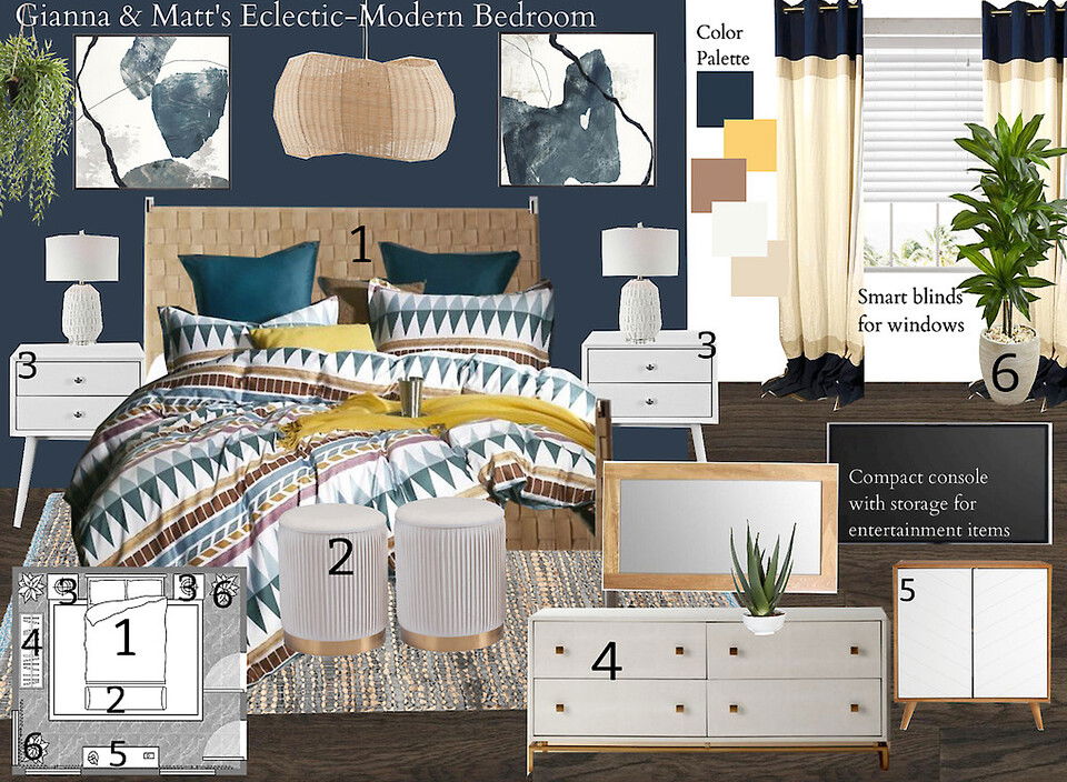 Transitional Style Living Room and Bedroom KaSonndra L. Moodboard 1 thumb