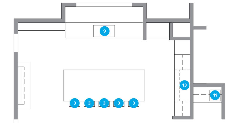 Online Designer Kitchen Floorplan