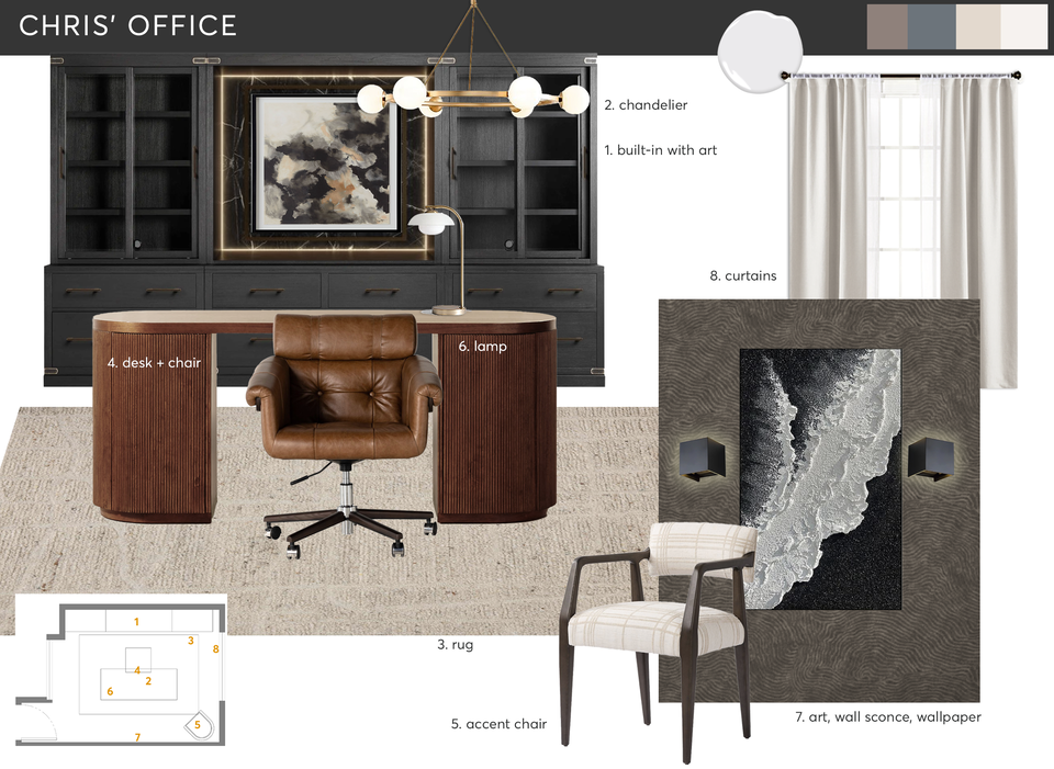 Moody & Comfortable Home Office Jessica S. Moodboard 2 thumb