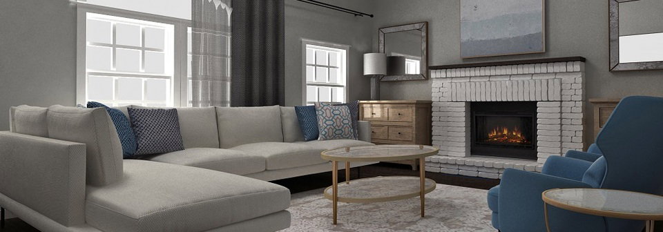 Greyish and Blue Transitional Home -Matthew After Rendering