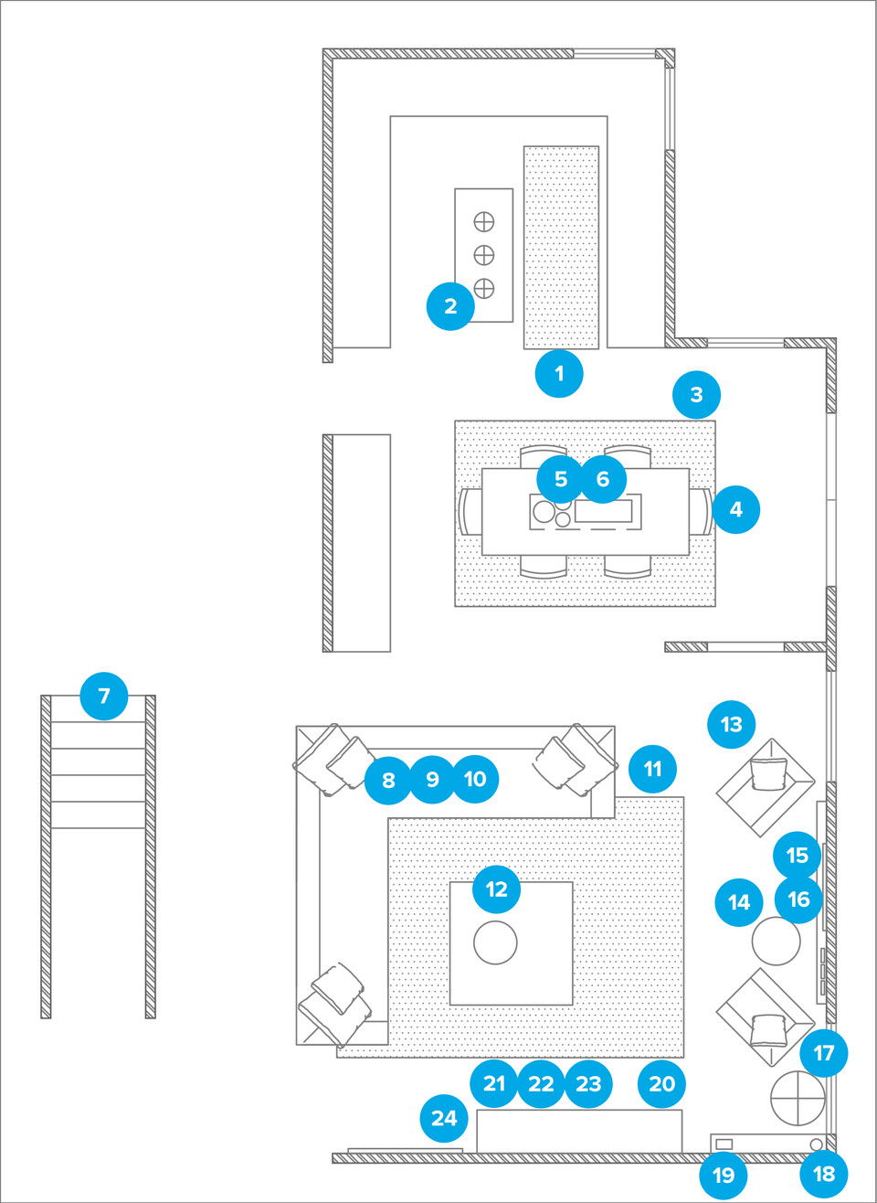 Online Designer Living Room Floorplan