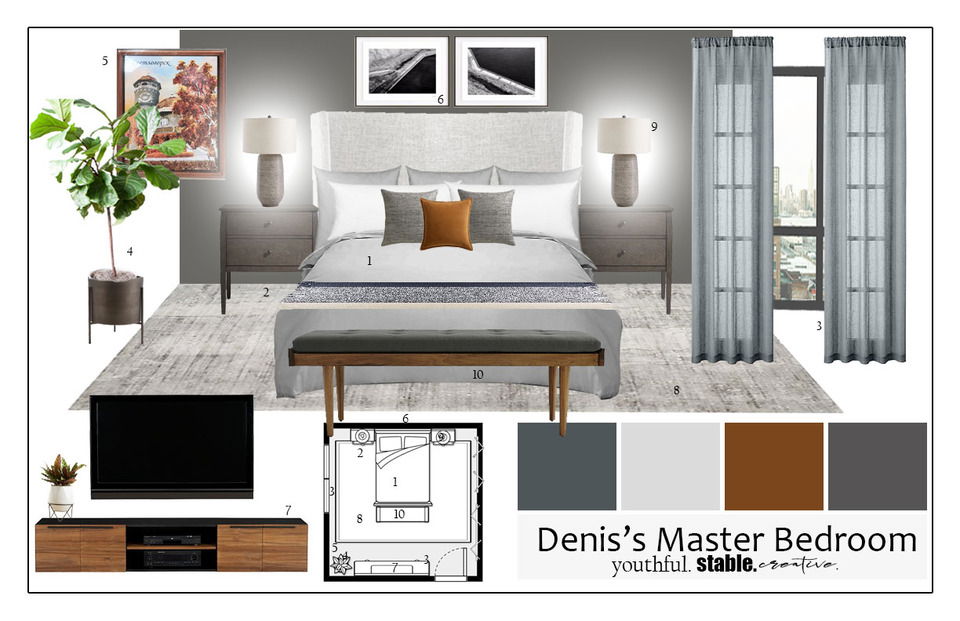 Modern Apartment with Vibrant Pops of Color Casey H. Moodboard 1 thumb