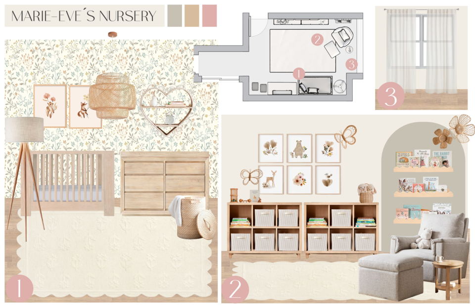 Nature-Inspired Baby Girl Nursery Design Lara D. Moodboard 1 thumb