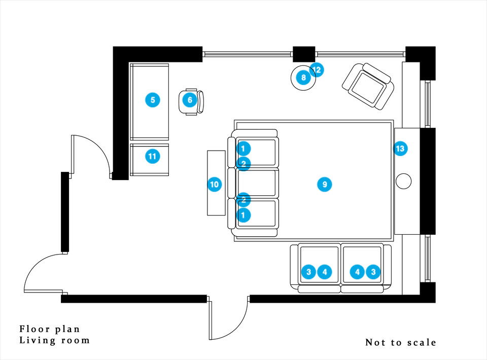 Online Designer Living Room Floorplan