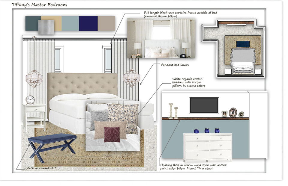 Transitional with Neutral Colors Master Bedroom Betsy M. Moodboard 2 thumb