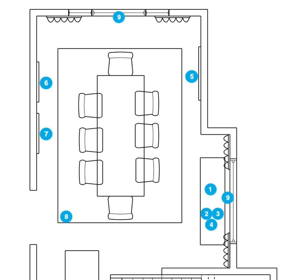 Online Designer Dining Room Floorplan