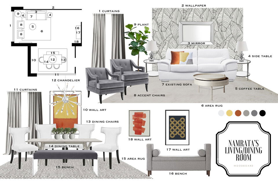 Ideas de decoración del hogar de estilo transitional MaryBeth C. Tablero de inspiración 1