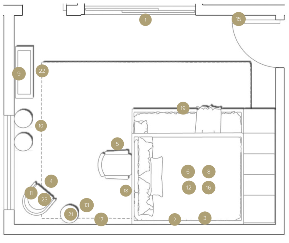 Online Designer Bedroom Floorplan