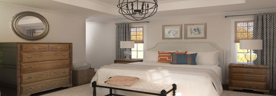 Cabaña Moderna de Cendy Dormitorio Principal - Renderizado Después