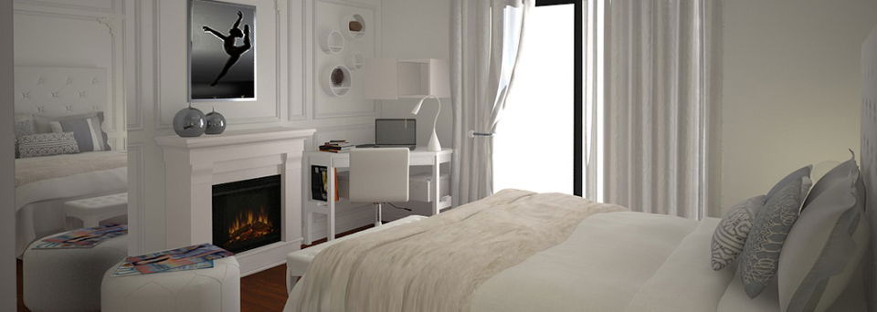 Chic dormitorio principal - Renderizado después