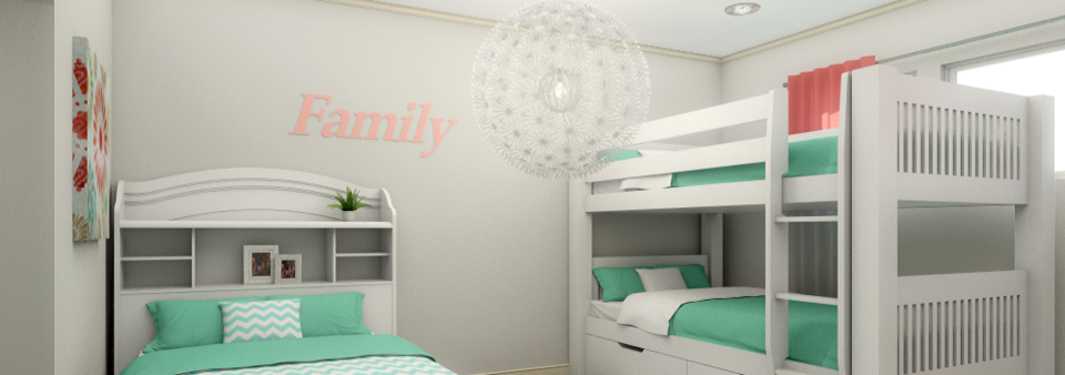 Girls Beachy Retreat- After Rendering