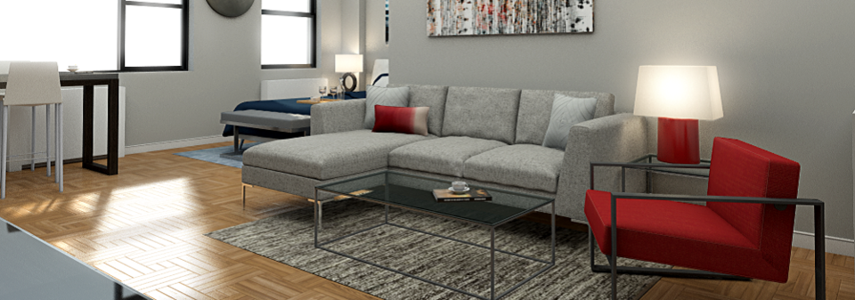 Stylish living room- After Rendering